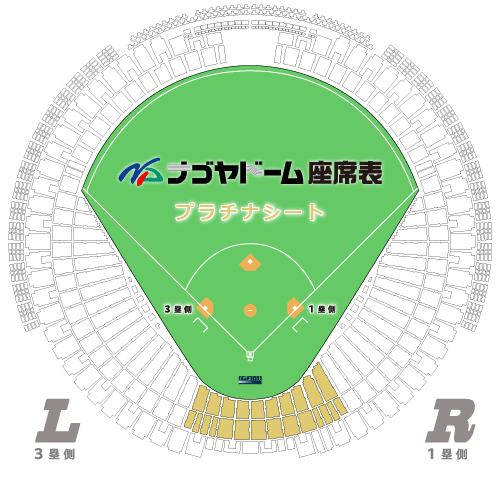 プラチナシート（一塁側）